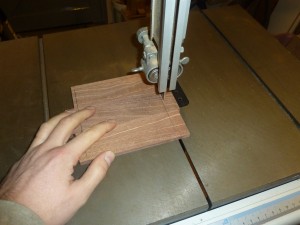 I rough cut them to size on the bandsaw again
