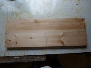 Wide Board Marked up for Cutting