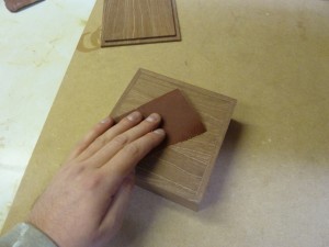 The whole box had a good sanding with a piece of sand paper to make it nice and smooth